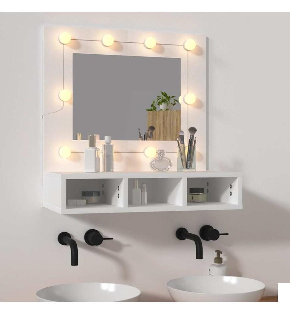 Armoire à miroir avec LED blanc 60x31,5x62 cm