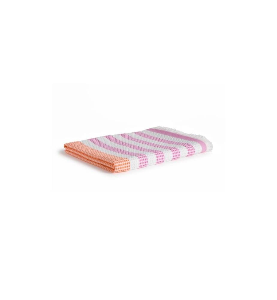 Möve Serviette de plage Summer Daylight 90 x 180 cm, orange/rose