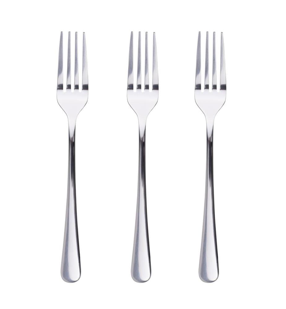 Lot de 3 Fourchettes à Dessert Inox - Argent