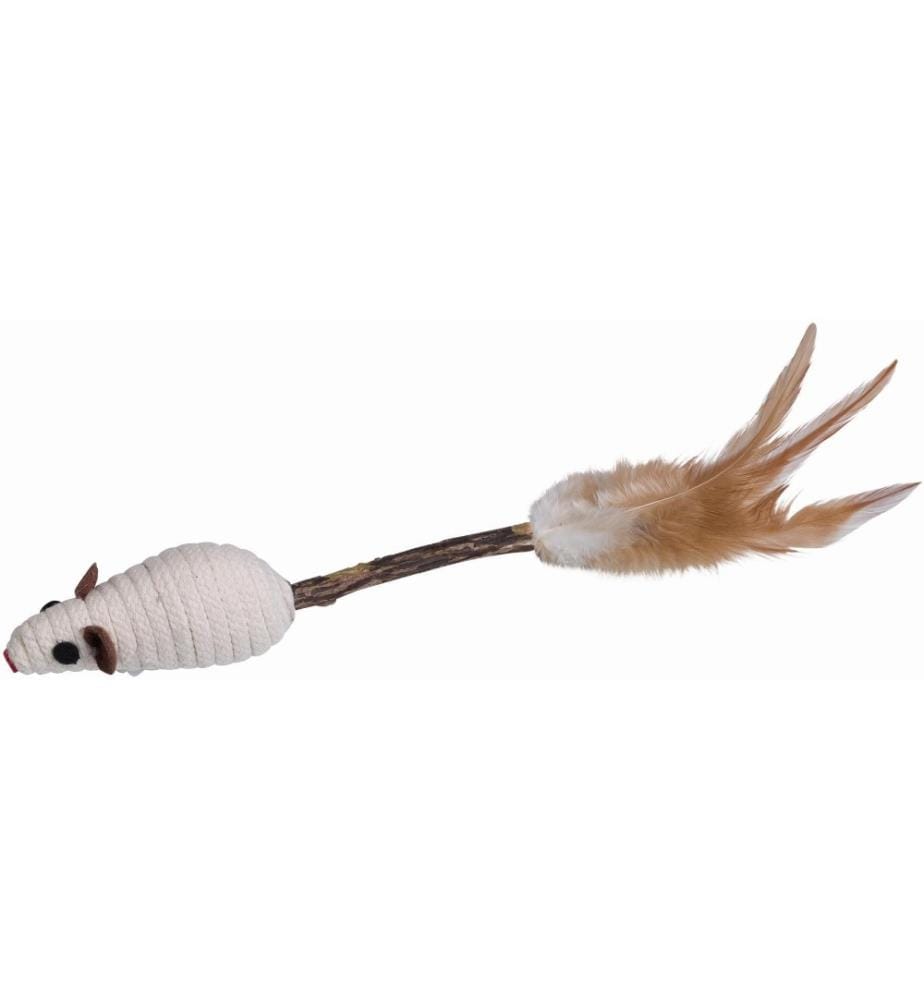NOBBY - Plumeau pour chat Bâton Matatabi avec hochet, 14 cm