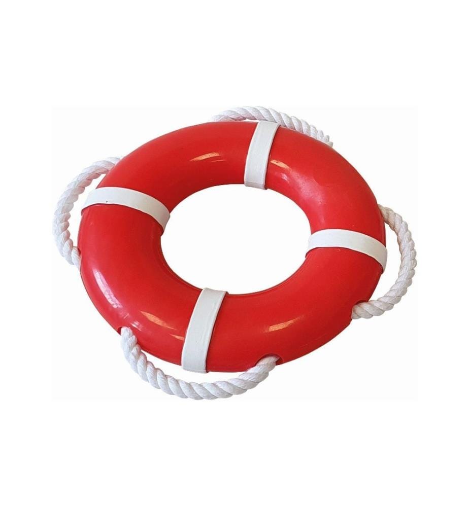 NOBBY - Jouet aquatique Bouée de sauvetage avec corde, Ø 15 cm, rouge