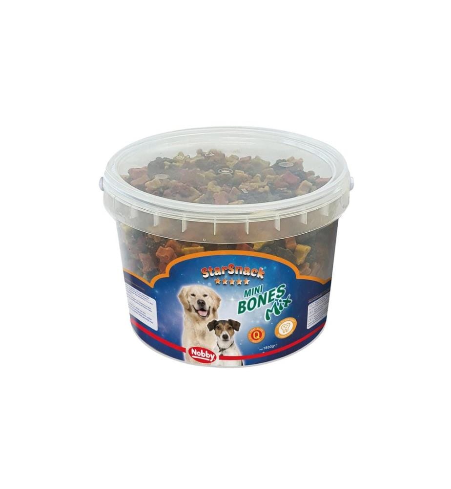 NOBBY - Friandise StarSnack Mini Bones Mix seau, 1,8 kg