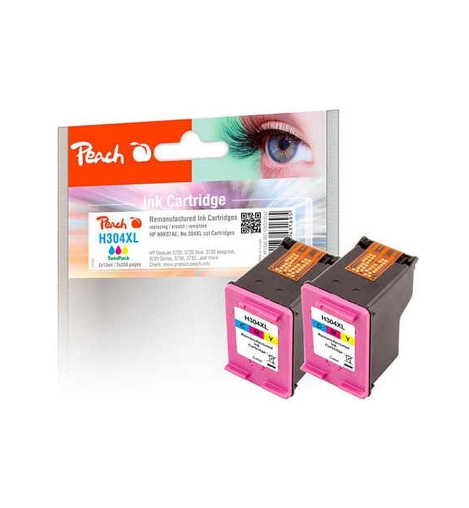 PEACH - Encre HP No. 304XL (N9K07AE) 2x couleur