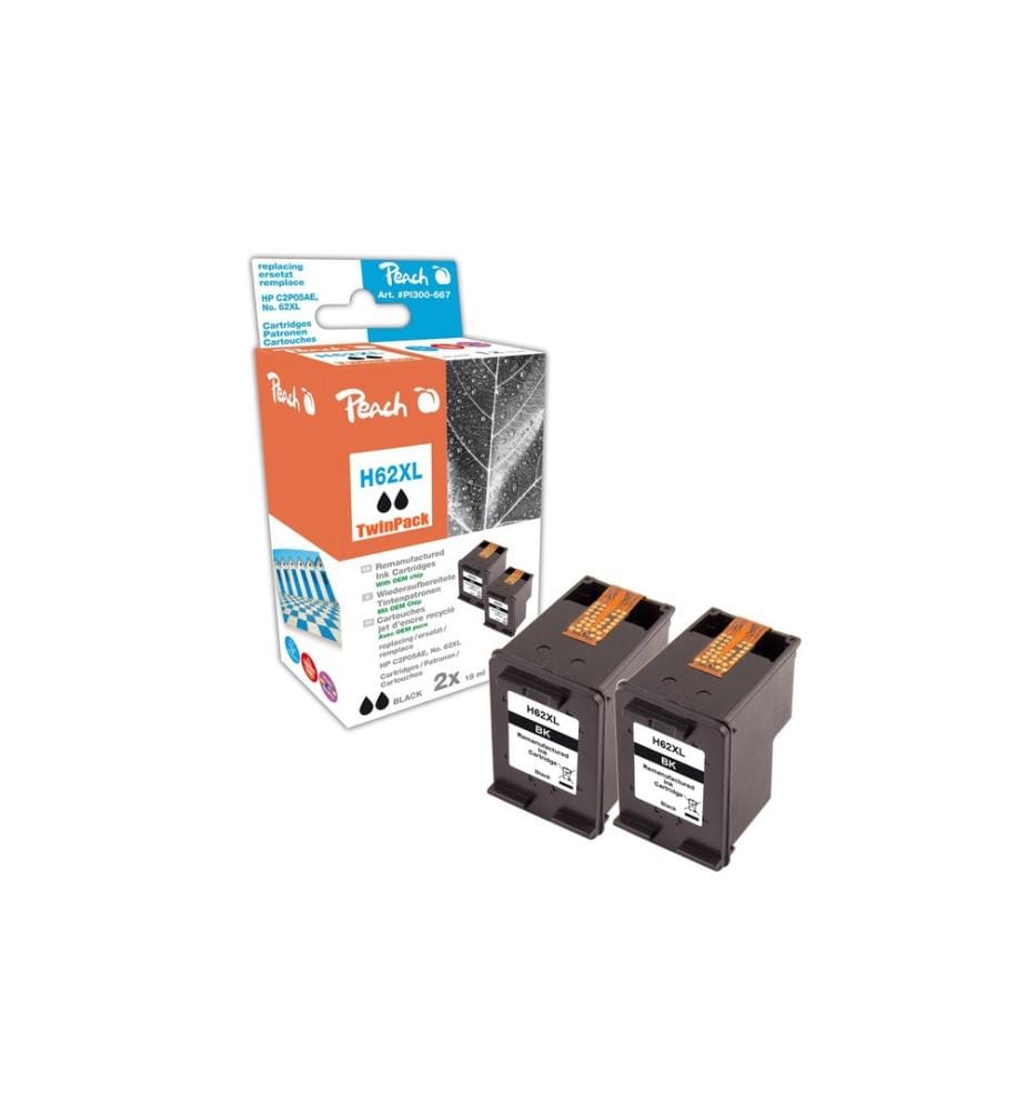PEACH - Encre HP Nr. 62XL (C2P05AE) noir
