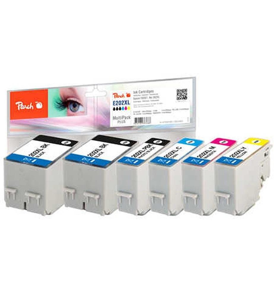 PEACH - Encre Epson No 202XL 2x BK, 1x PHBK, C,M,Y