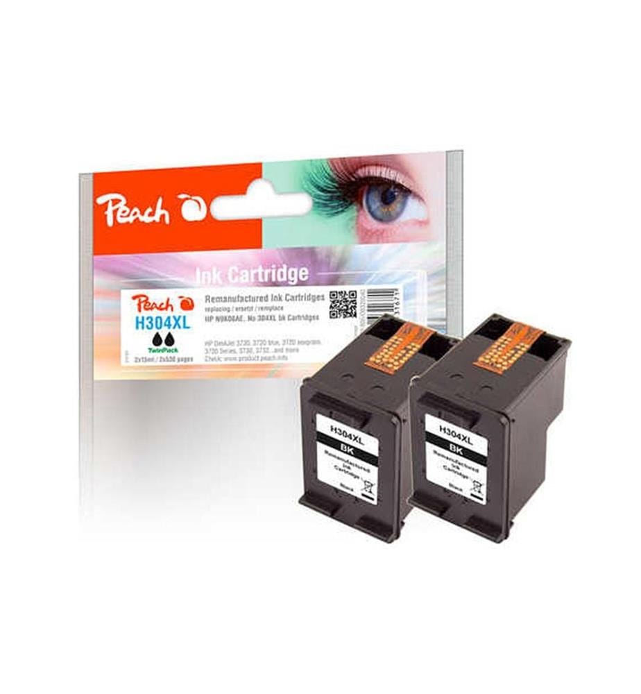 PEACH - Encre HP No. 304XL (N9K08AE) 2x Black