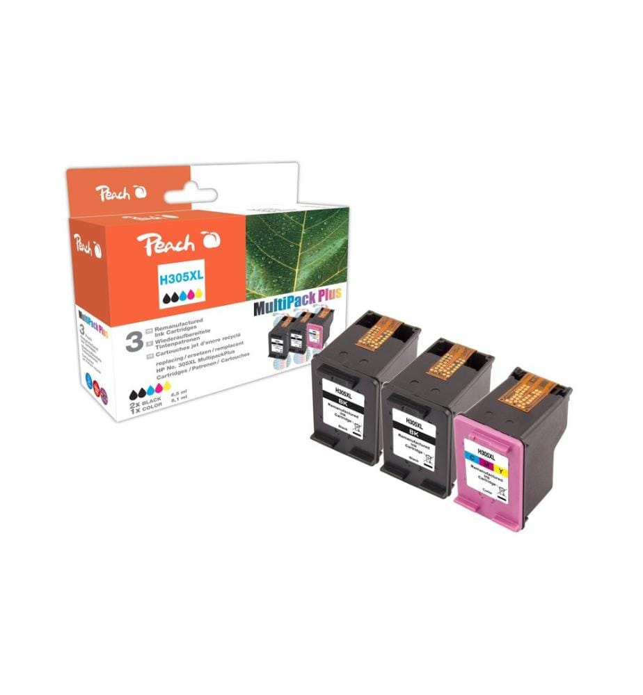 PEACH - Encre HP Nr. 305XL / 3YM62AE + 3YM63AE 2x Black, 1x Color