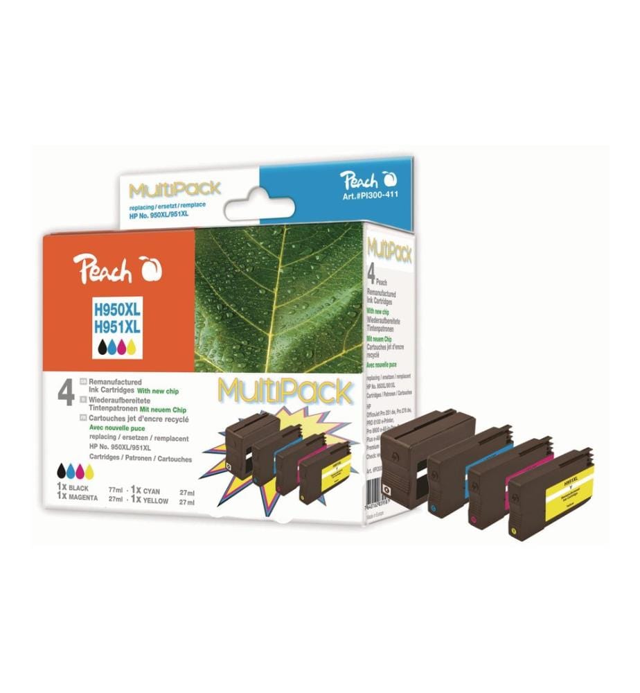 PEACH - Kits dencre HP n° 950XL/951XL BK, C, M, Y