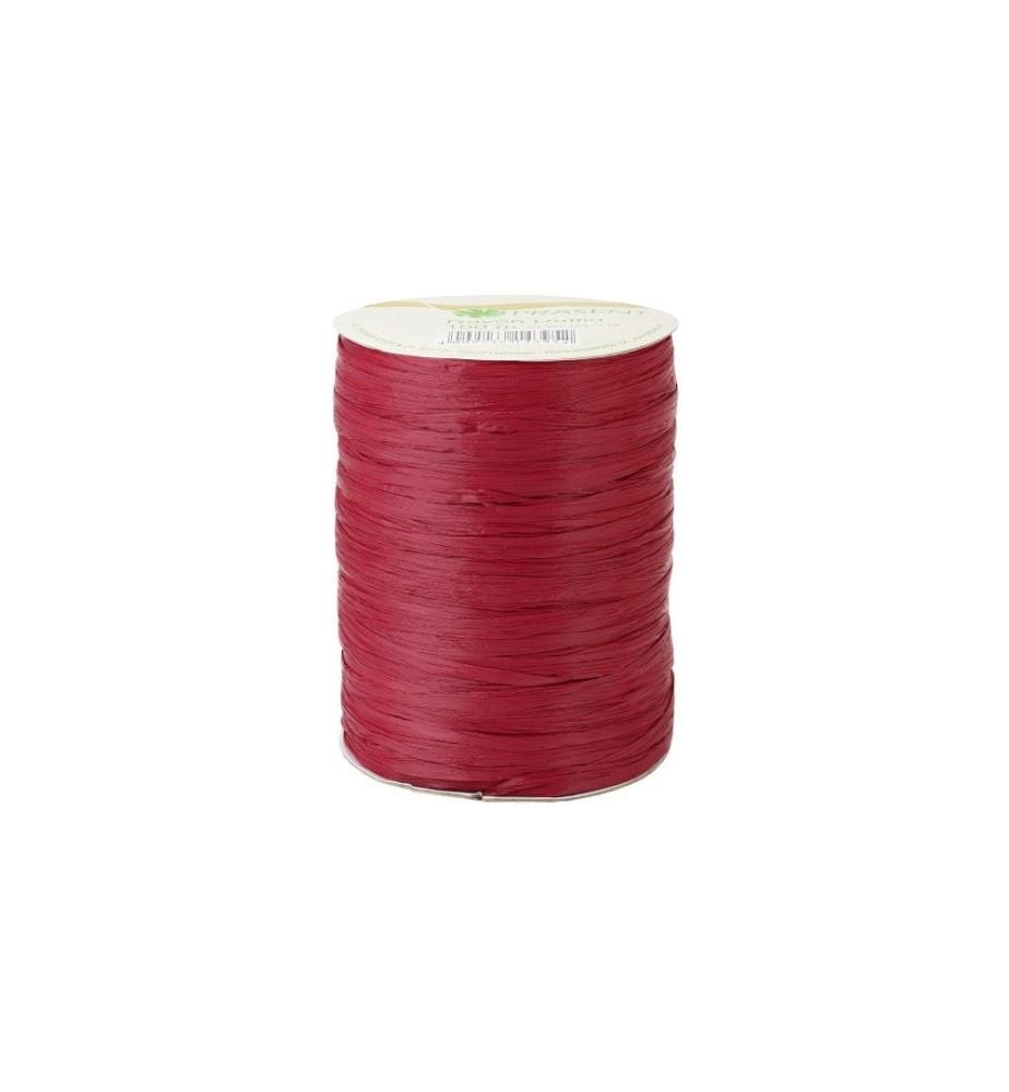 PATTBERG - Ruban cadeau Raffia Rayon 100 m, Bordeaux