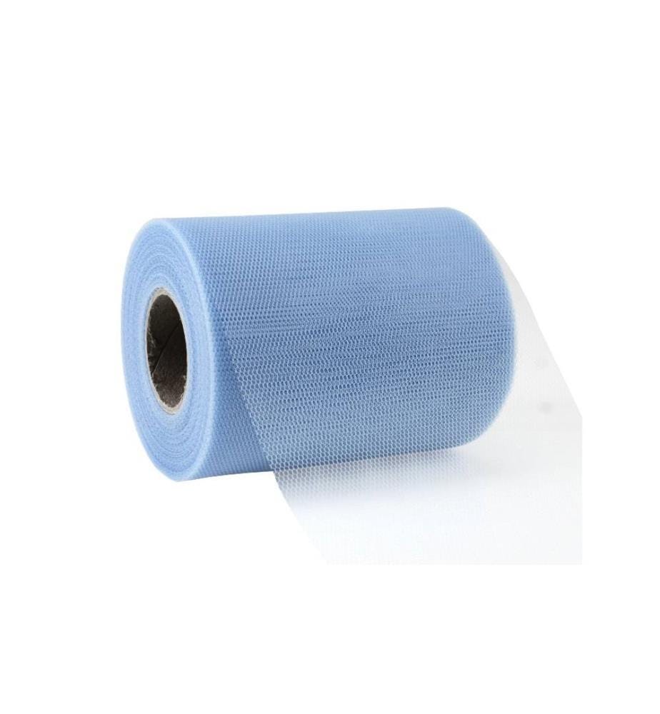 PATTBERG - Ruban cadeau Verona Tüll 11.2 cm x 50 m, bleu clair