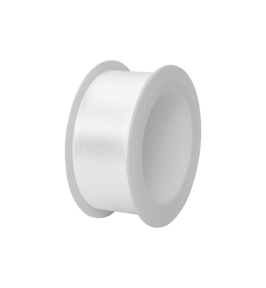 STEWO - Ruban cadeau Double Satin 25 mm x 3 m, Blanc