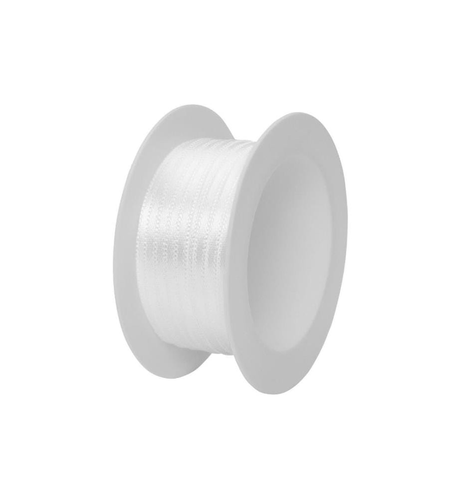 STEWO - Ruban cadeau Double Satin 3 mm x 5 m, Blanc