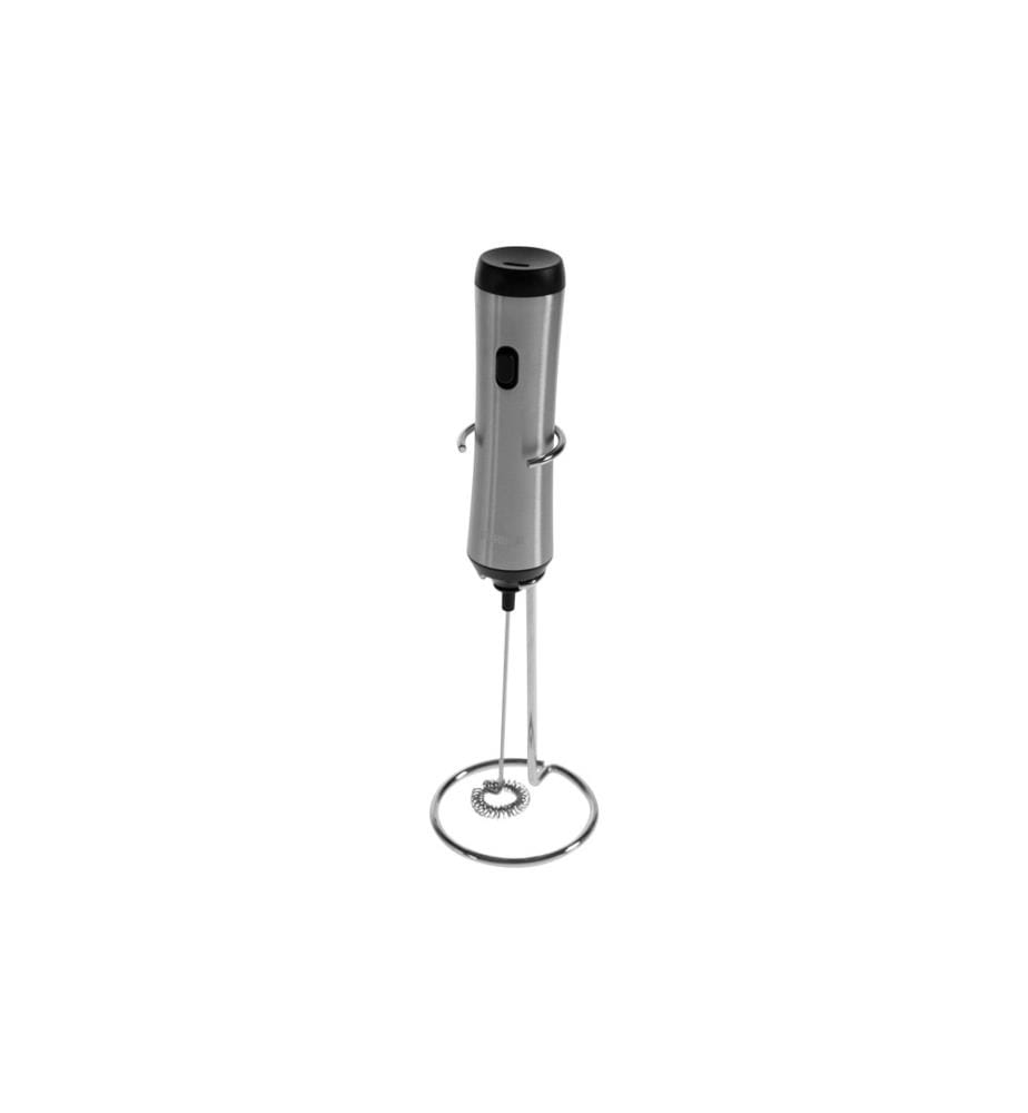FURBER - Mousseur à lait USB-C avec support, acier inoxydable