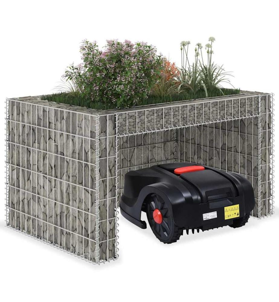 Garage tondeuse à gazon lit surélevé 110x80x60 cm Fil en acier
