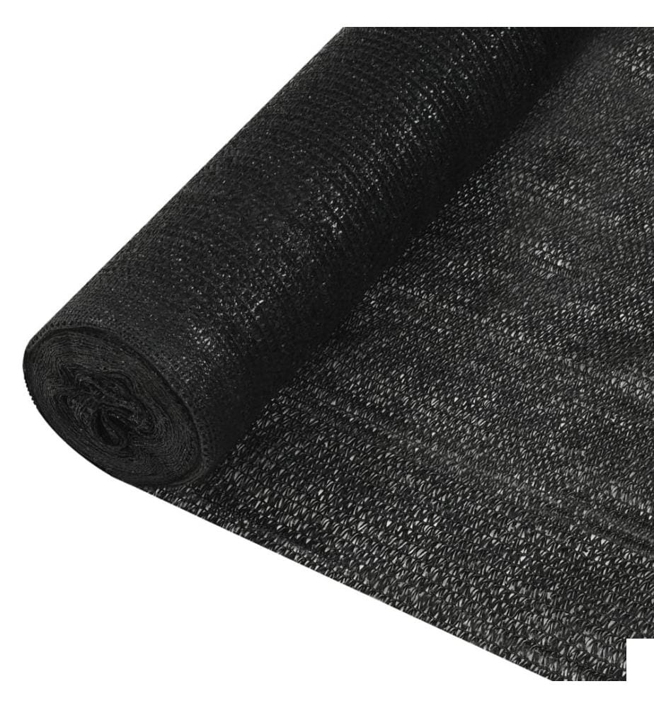 Filet brise-vue Noir 1,5x50 m PEHD 195 g/m²