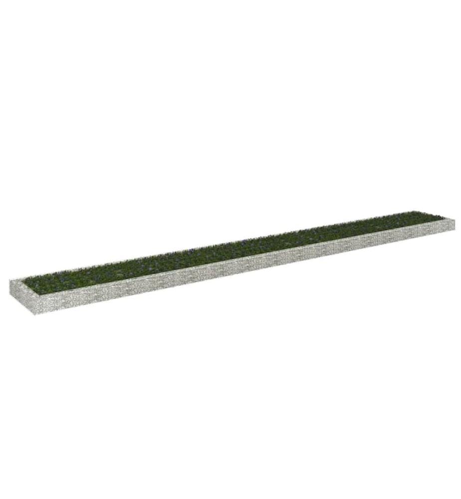 Lit surélevé à gabion Acier galvanisé 800x100x20 cm