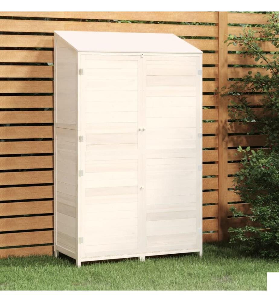 Remise de jardin Blanc 102x52x174,5 cm Bois de sapin solide