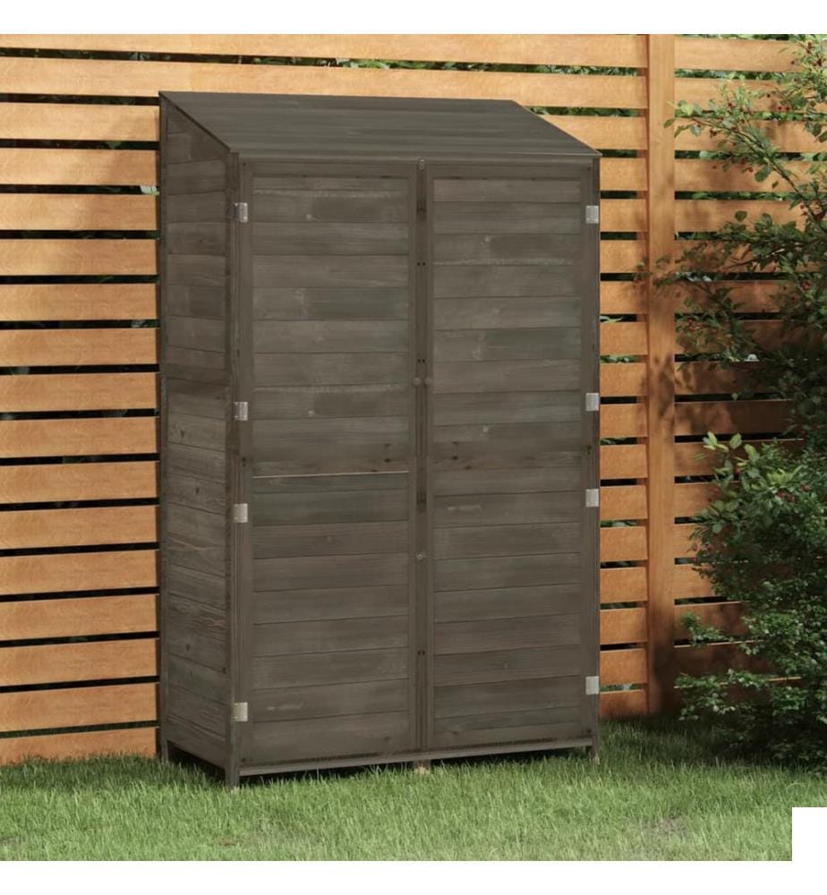 Remise de jardin Anthracite 102x52x174,5cm Bois de sapin solide