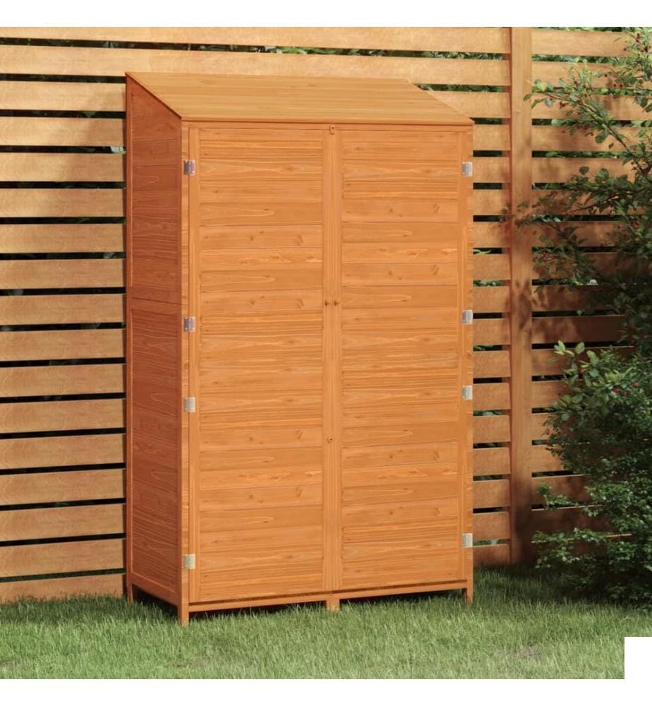 Remise de jardin Marron 102x52x174,5 cm Bois de sapin solide