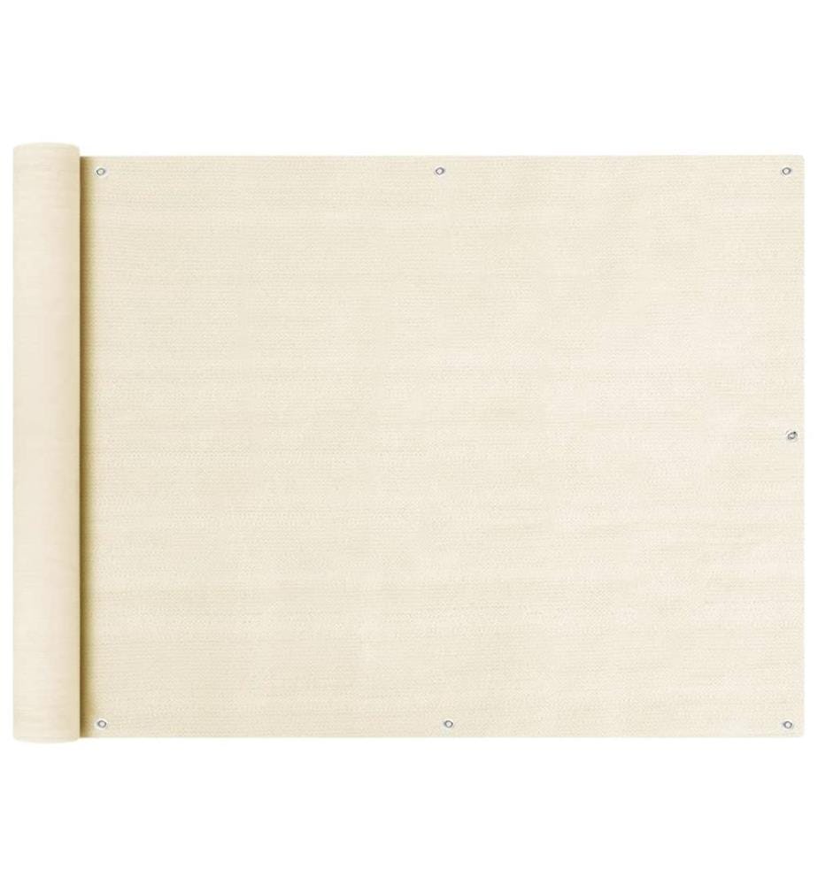 Écran de balcon Crème 90x500 cm PEHD