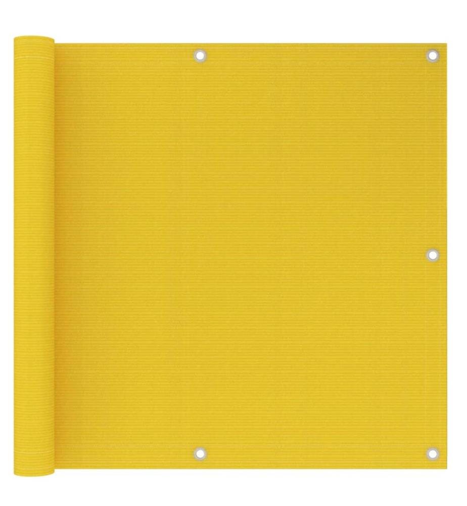 Écran de balcon Jaune 90x300 cm PEHD