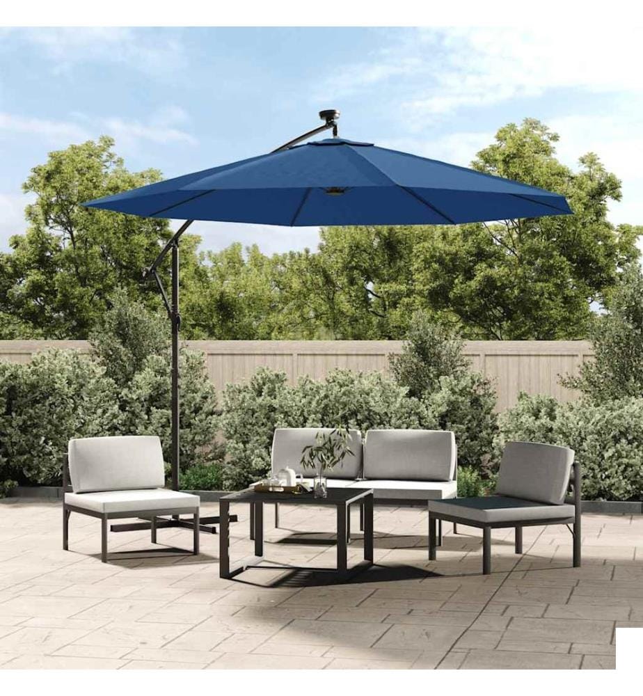 Tissu de remplacement pour parasol déporté bleu azuré 300 cm
