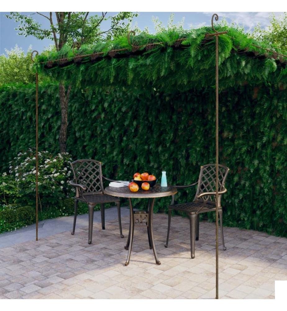 Pergola de jardin Marron antique 4x3x2,5 m Fer