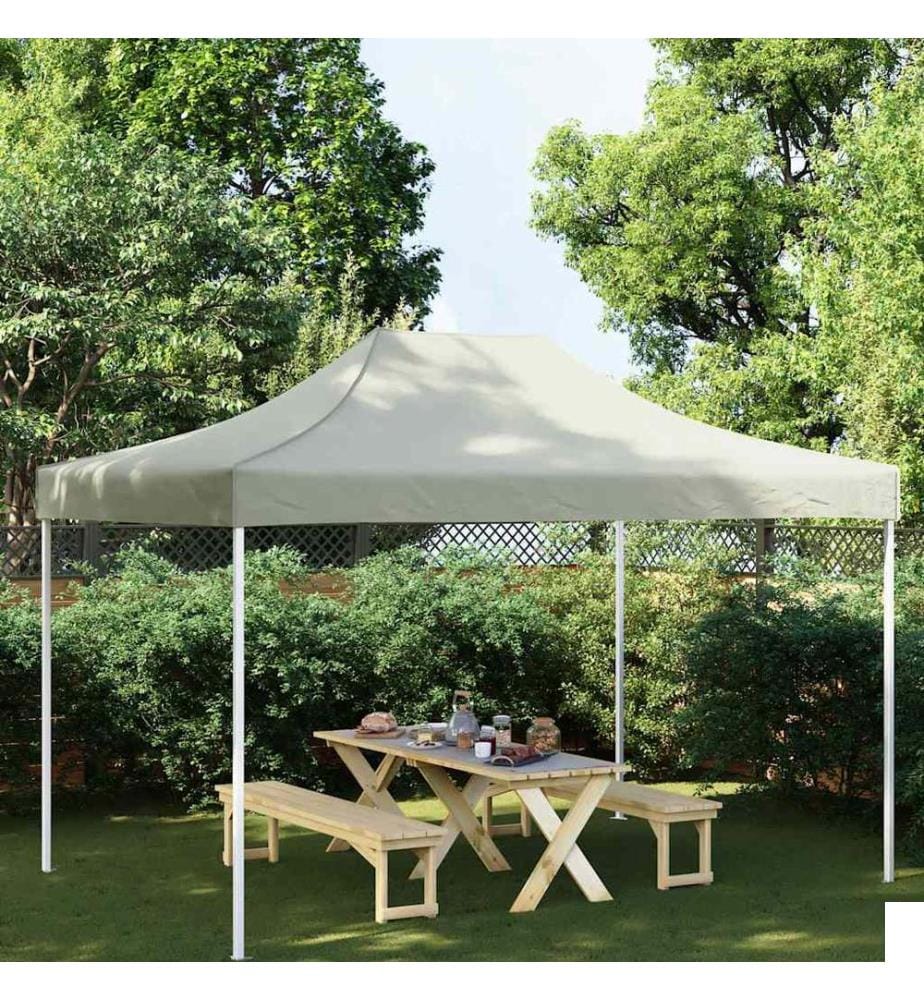 Toit de tente de réception 4x3 m Crème 270 g/m²