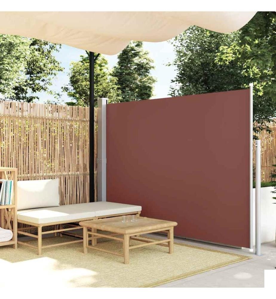 Auvent latéral rétractable de patio 170x300 cm Marron