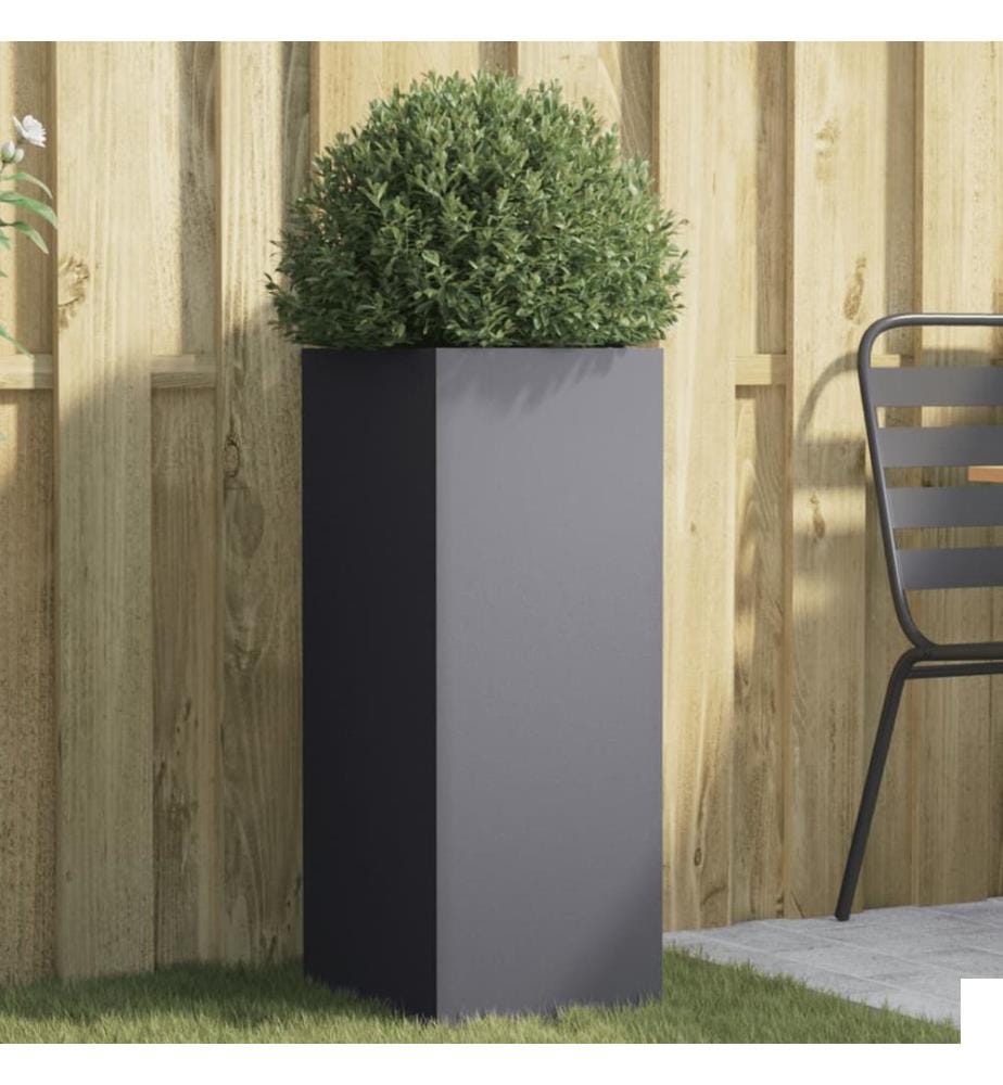Jardinière anthracite 32x29x75 cm acier