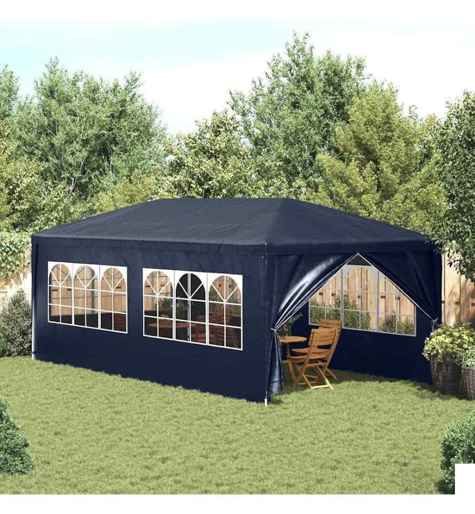 Tente de réception 3 x 6 m Bleu