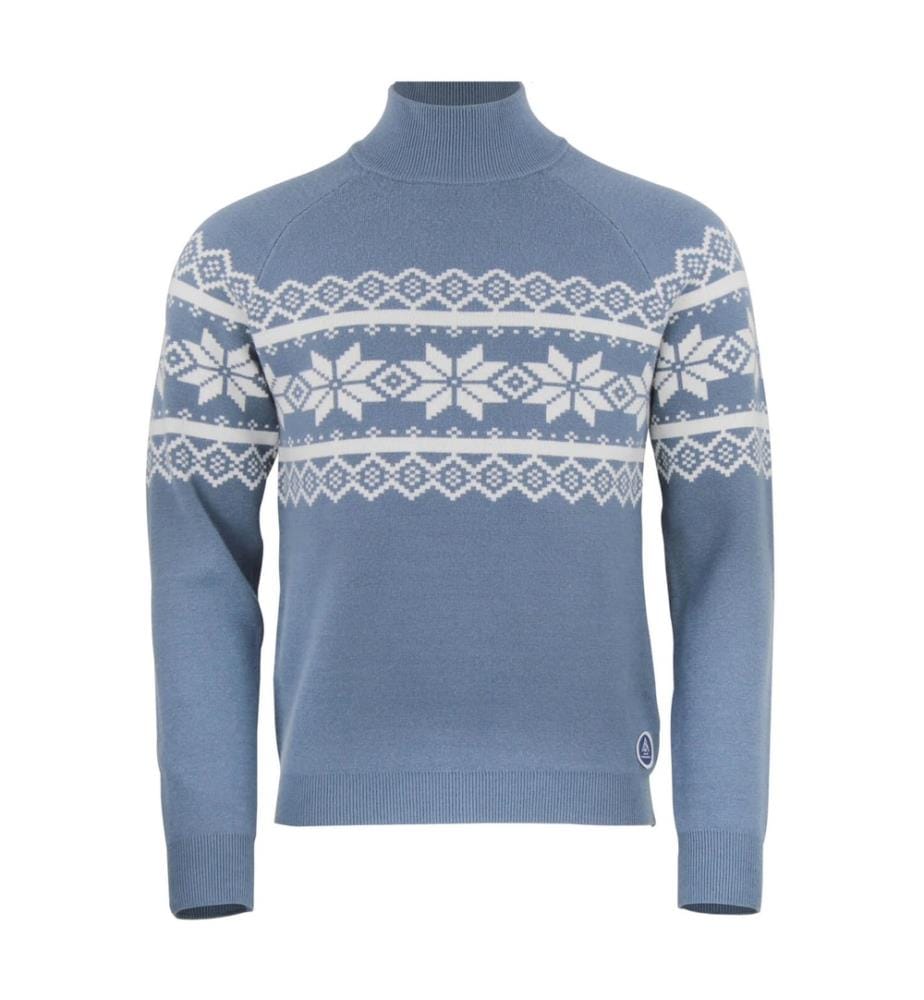 Pull Col Montant - Bleu