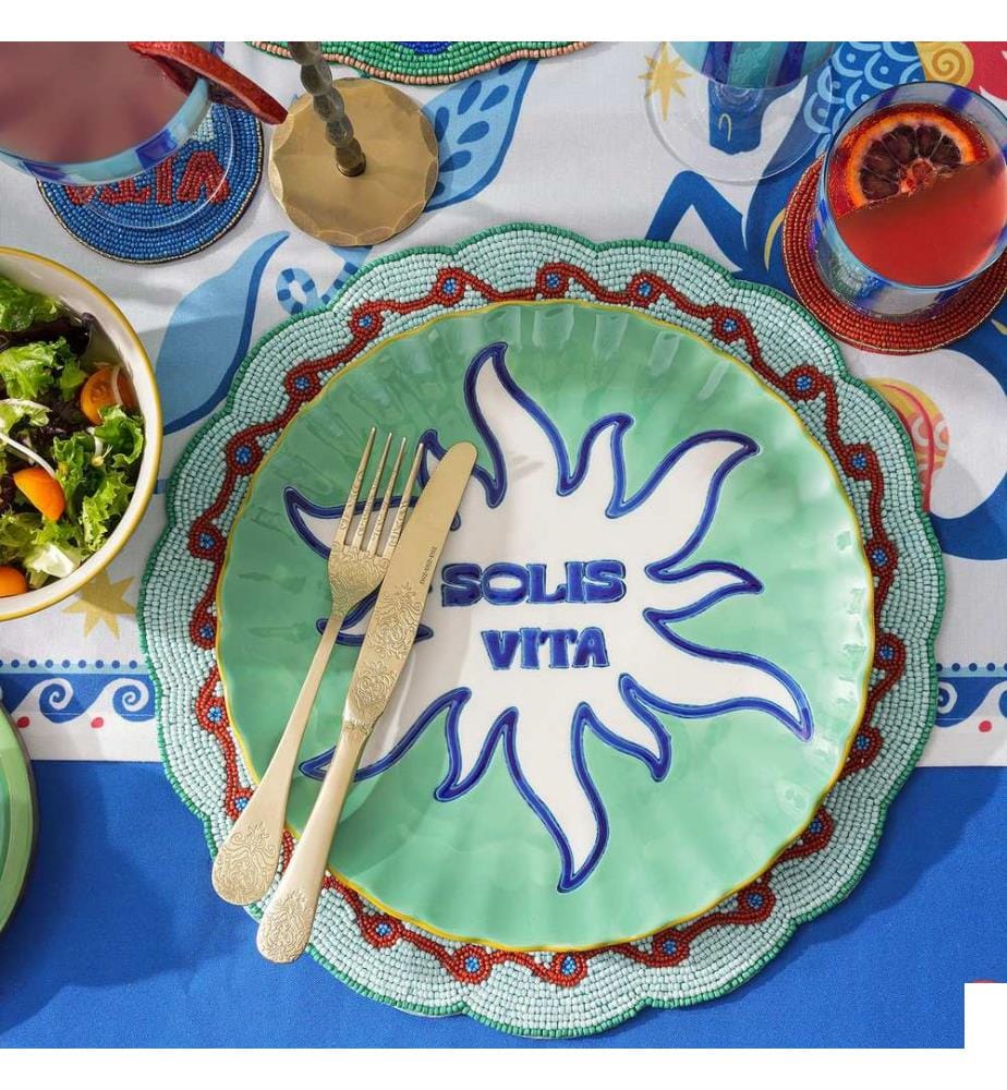 Assiette de service, multicolore, 100 % céramique