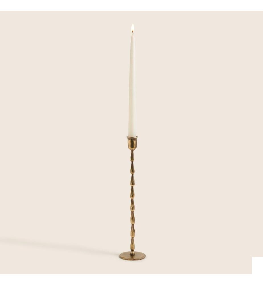 Bougeoir, laiton antique, 100 % fer