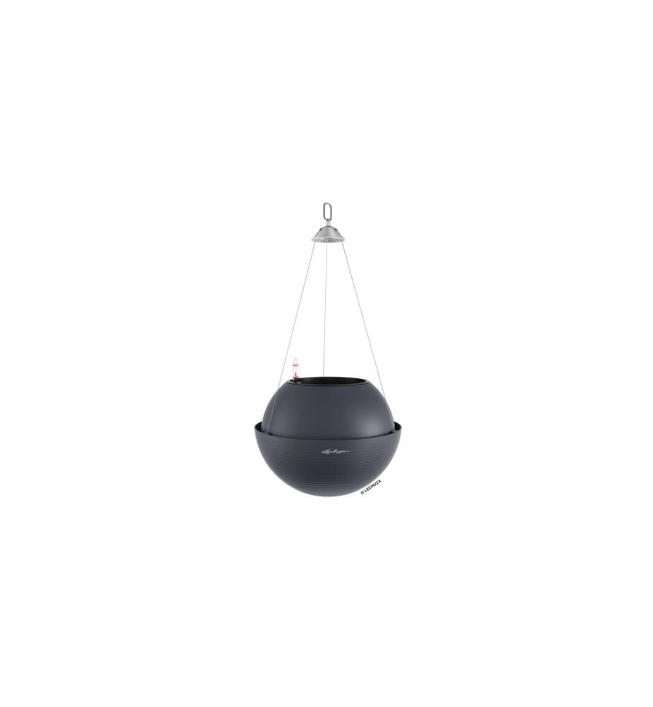 LECHUZA - Pot de fleur Bola Color 32, Noir