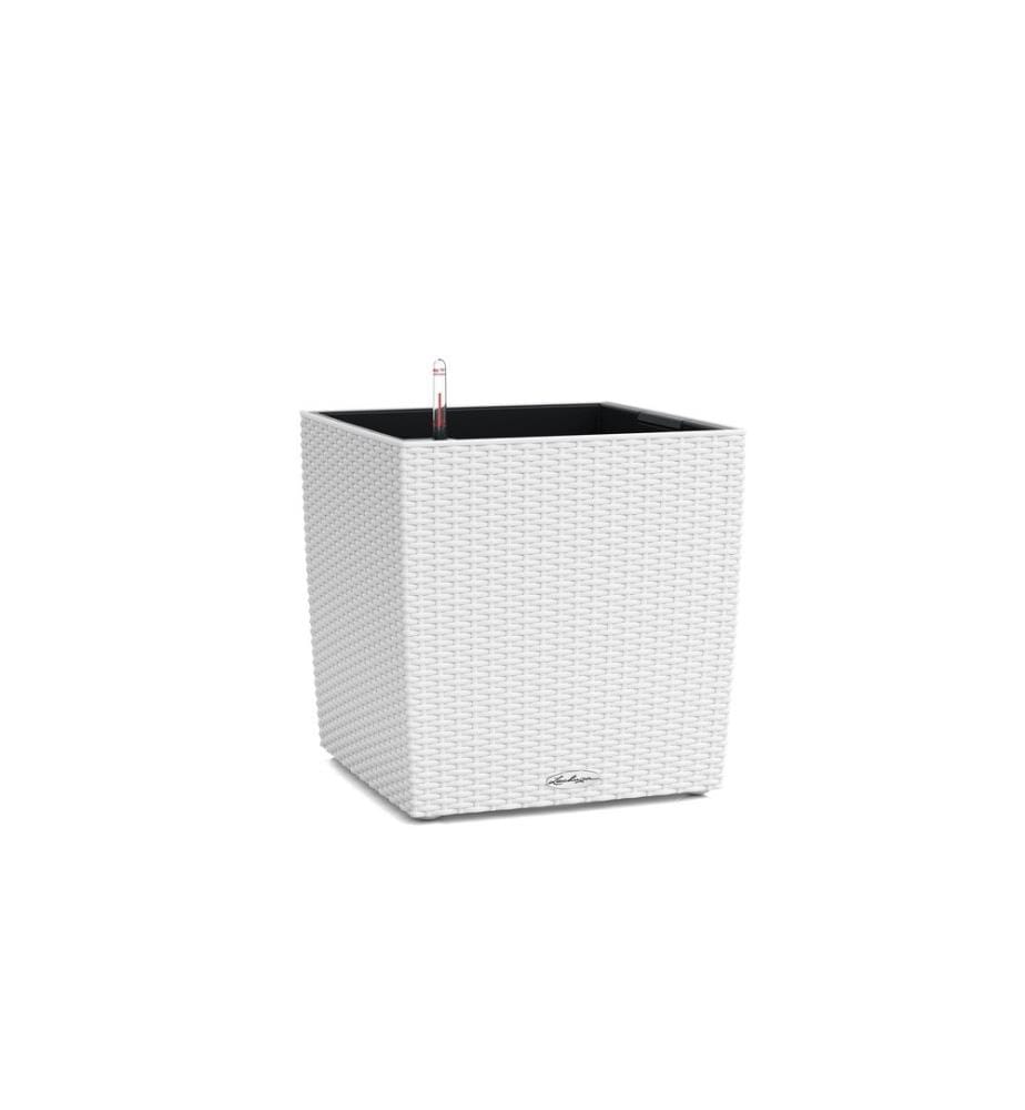 LECHUZA - Pot de fleur Cube Cottage 50 Blanc