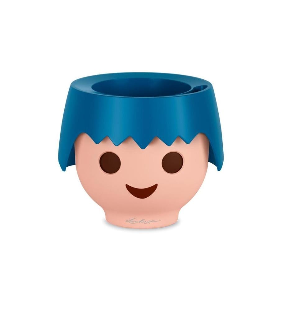 LECHUZA - Pot à fleur OJO Bleu