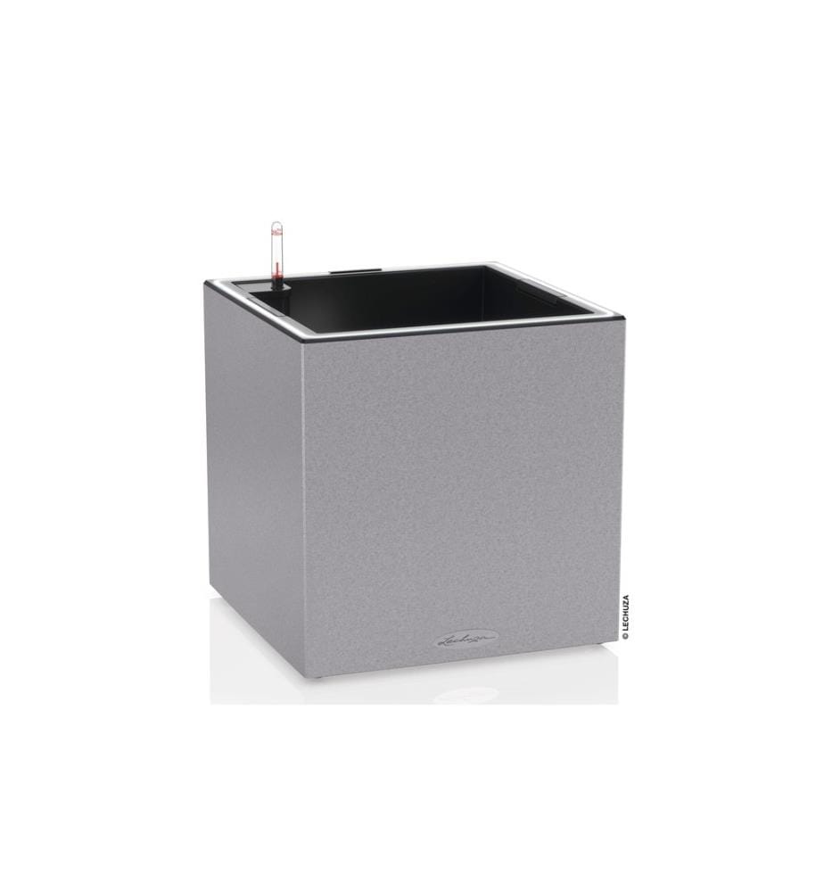 LECHUZA - Pot de fleur Canto Stone 40 Low, Stone Gray