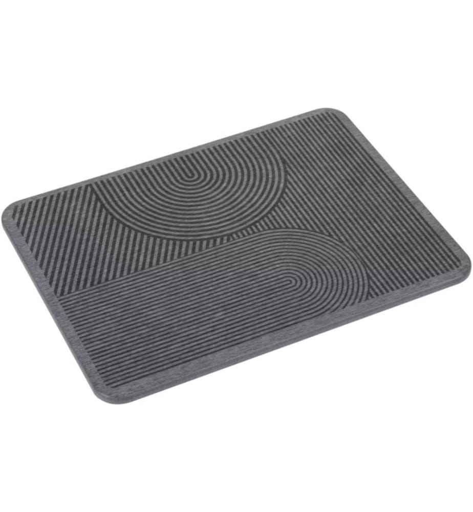 WENKO - Tapis égouttoir Damon 40 x 30 cm, Gris
