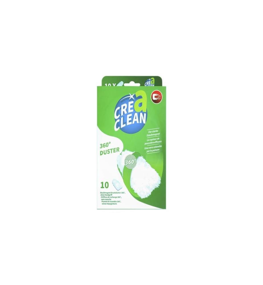 CreaClean - Recharges pour aimants à poussière 360° 10 pcs. Vert