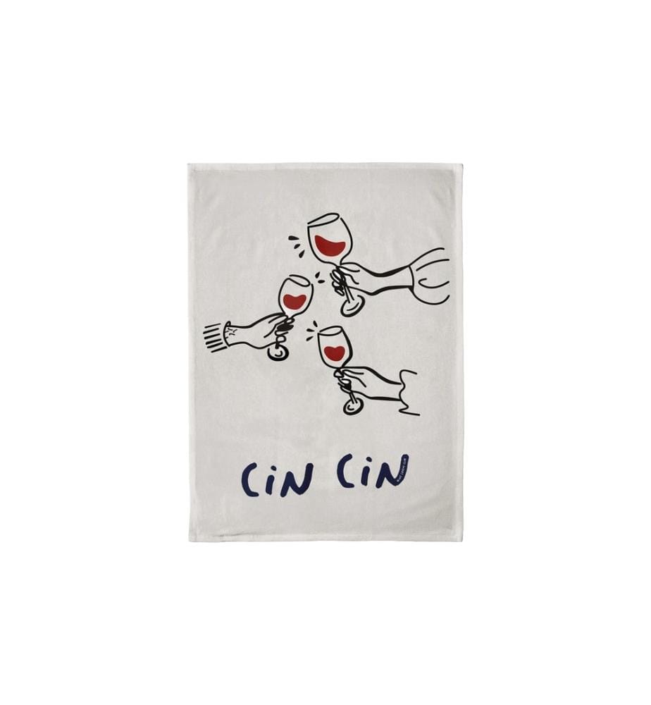 CHIC MIC - Torchon pour la vaisselle Cin cin Noir/Blanc
