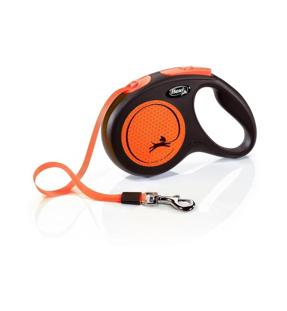 flexi Laisse pour Chien New Neon Orange M, 5 m