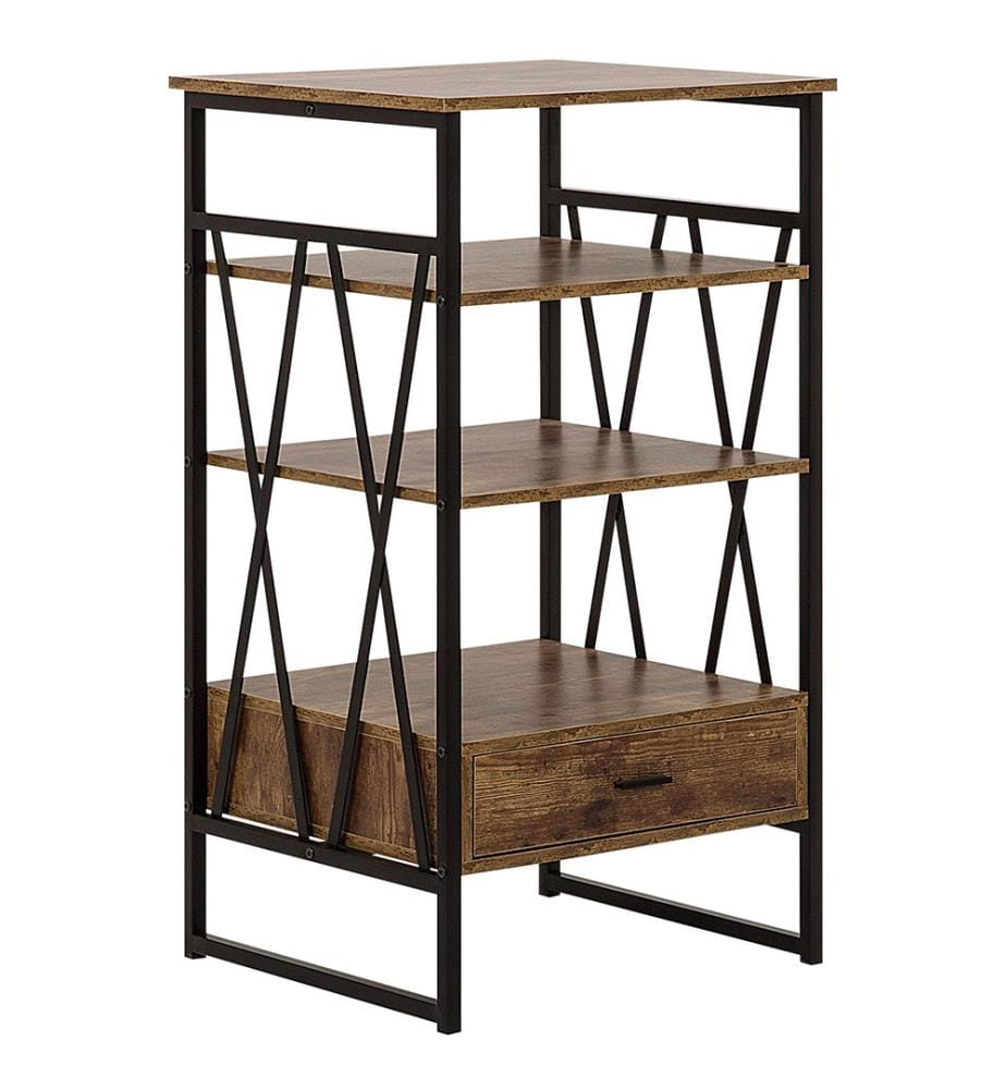 Étagère à 3 niveaux KEENE 101 cm Marron foncé