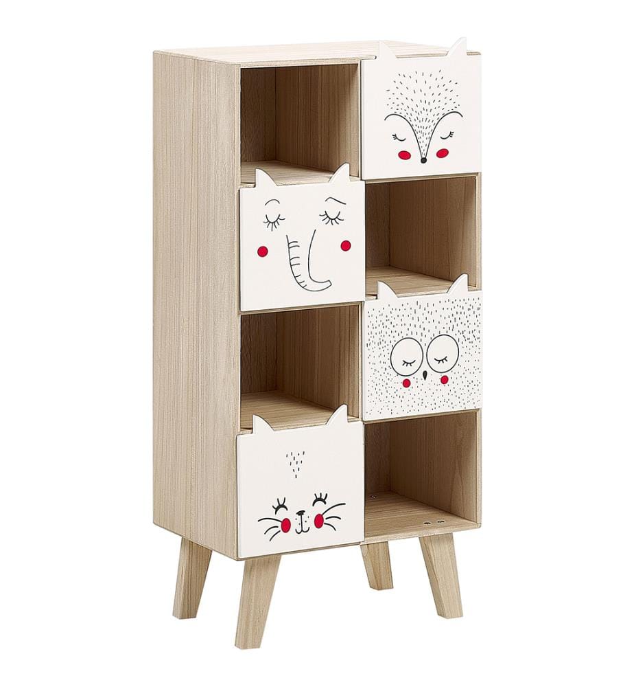 Bibliothèque 4 étagères RUPERT 79 cm Marron clair