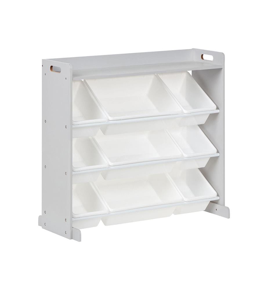 Étagère avec 9 bacs de rangement COLLIE 78 cm Gris