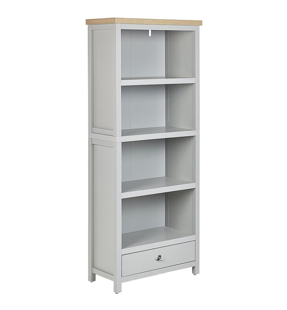 Bibliothèque 4 étagères CLIO 180 cm Gris clair