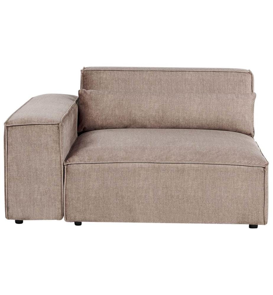 Module d'angle HELLNAR Côté droit Marron clair Tissu