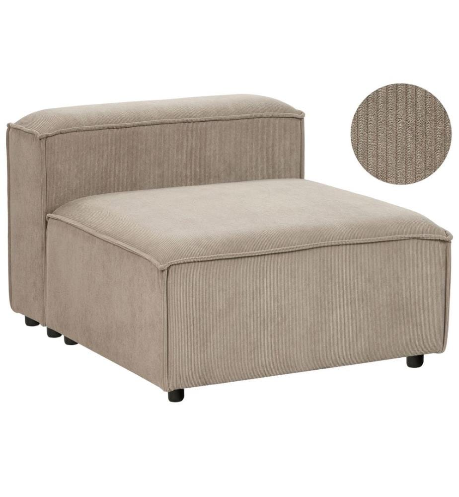 Module fauteuil ARDAL Marron clair Velours côtelé