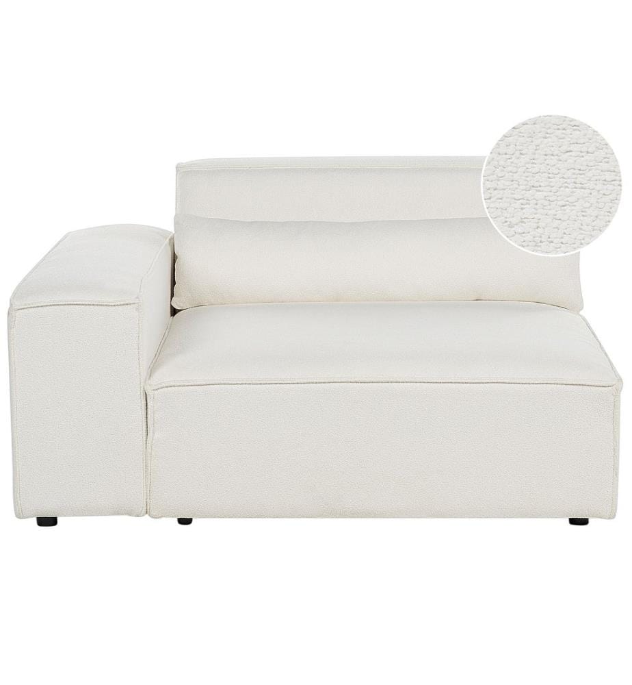 Module d'angle HELLNAR Côté droit Blanc cassé Bouclé