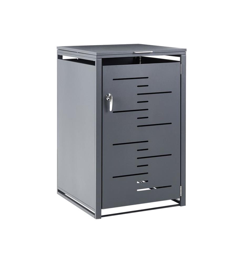 Cache poubelle extérieur 240 L PERISSA Métal Gris foncé